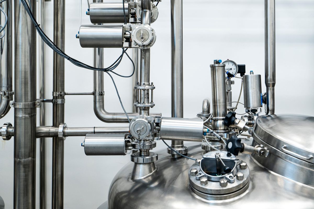 Installation industrielle en acier inoxydable